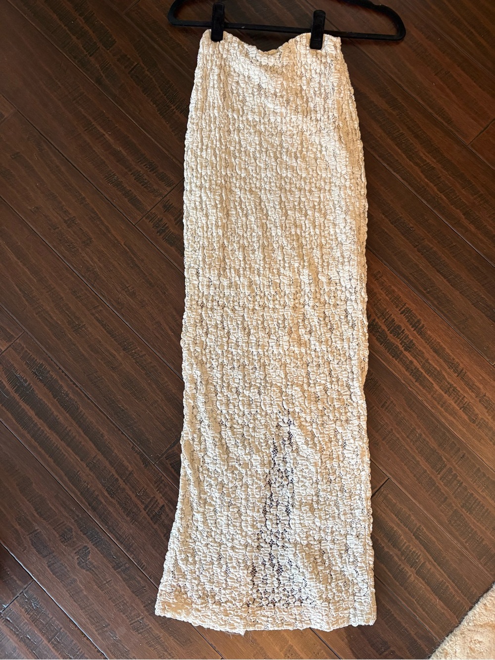 J. Crew Cream Crinkle Maxi Skirt